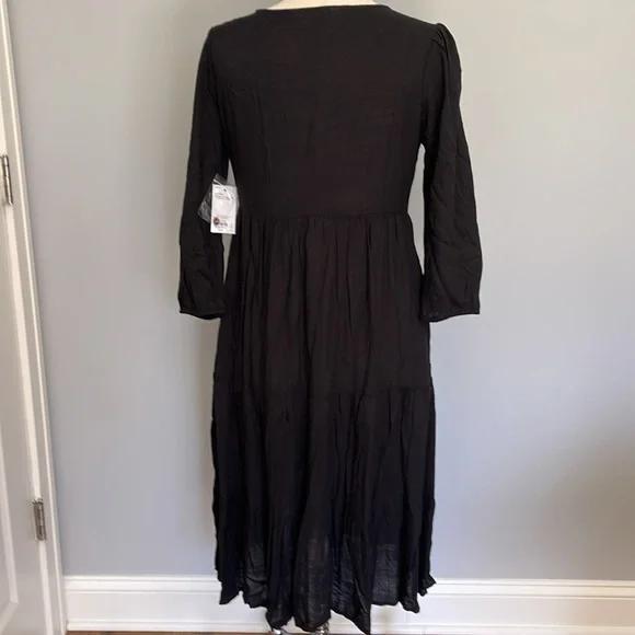 ‼️SOLD‼️Sonoma Midi Black Dress size M petite NWT - Picture 3 of 7